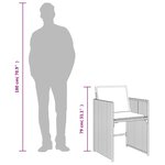 vidaXL Ensemble à manger de jardin 17 Pièces et coussins résine tressée