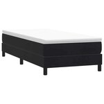 vidaXL Sommier à lattes de lit avec matelas noir 80x210 cm velours
