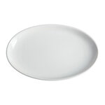 Assiettes creuses ovales en porcelaine blanche 365 x 235 mm - lot de 2 - olympia -  - porcelaine365 235