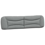 vidaXL Cadre de lit avec LED sans matelas gris clair 200x200 cm tissu