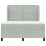 vidaXL Lit à ressorts avec matelas Gris clair 200 x 140 cm Polyester