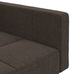 vidaXL Canapé-lit à 2 places avec deux oreillers Marron Tissu