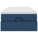 VidaXL Cadre de lit ottoman avec matelas bleu 80x200 cm tissu