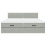 VidaXL Cadre de lit ottoman et matelas gris clair 160x200cm velours