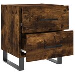 vidaXL Table de chevet chêne fumé 40x35x47 5 cm bois d’ingénierie