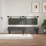 vidaXL Tête de lit suspendue Gris foncé Tissu en velours côtelé