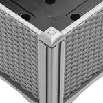 vidaXL Jardinière avec treillis gris clair 40x40x142 cm PP