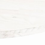 vidaXL Dessus de table blanc 60x30x2 5 cm bois de pin massif ovale
