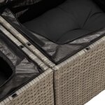 vidaXL Salon de jardin avec coussins 10 Pièces gris résine tressée
