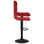 vidaXL Tabourets de bar lot de 2 rouge bordeaux velours
