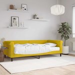 vidaXL Lit de jour avec matelas jaune 90x200 cm velours