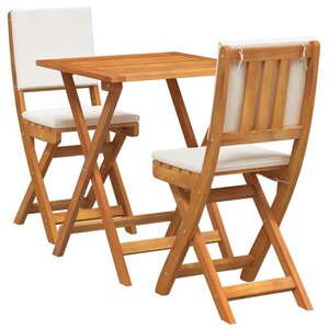vidaXL Ensemble bistrot 3 pc Huile Naturelle Bois d'Acacia Massif