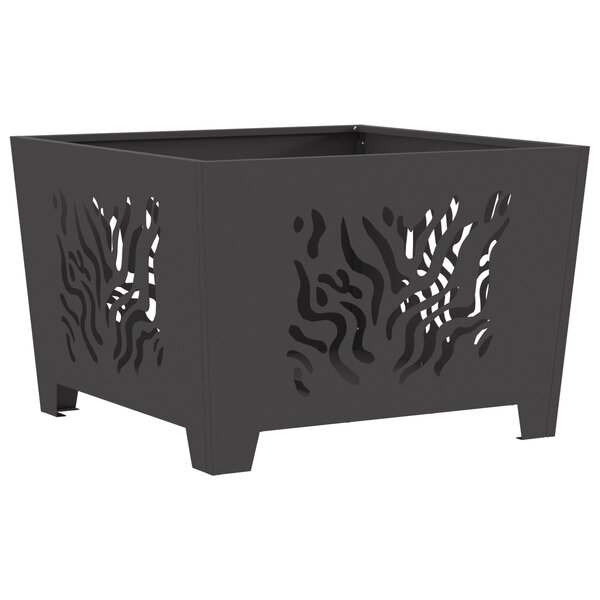 vidaXL Foyer Carré Noir 60x60x40 cm Acier