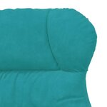 vidaXL Fauteuil relaxant Turquoise 69 x 74 x 93 cm Velours
