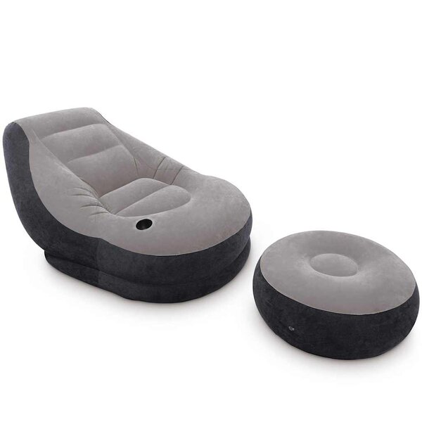 Intex Fauteuil gonflable avec pouf Ultra Lounge Relax 68564NP