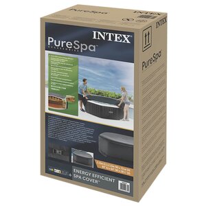INTEX Housse de spa Gris foncé 211 x 211 cm PVC et PU