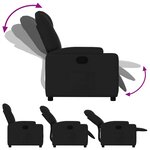 vidaXL Fauteuil inclinable en tissu noir