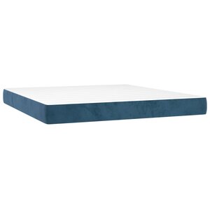 vidaXL Matelas de lit à ressorts ensachés Bleu foncé 160x200x20 cm