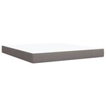 vidaXL Sommier à lattes de lit avec matelas Taupe 180x200 cm Tissu