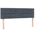 vidaXL Sommier à lattes de lit et matelas gris foncé 160x210cm velours
