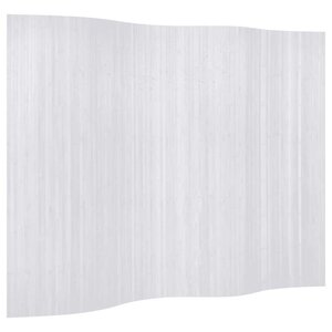 vidaXL Cloison de séparation bambou blanc largeur 250 cm hauteur 165 cm