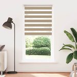vidaXL Store zèbre marron sable largeur du tissu 100 9cm polyester