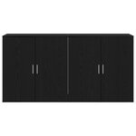 vidaXL Buffet 2 Pièces Chêne noir 79 x 38 x 80 cm Bois d'ingénierie