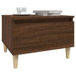 vidaXL Table d'appoint Chêne marron 50x46x35 cm Bois d'ingénierie
