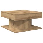 vidaXL Table basse chêne artisanal 55x55x30 cm bois d'ingénierie