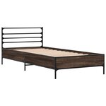 vidaXL Cadre de lit sans matelas chêne marron 100x200 cm