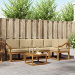 vidaXL Ensemble de canapés d'extérieur 6 Pièces Naturel et Beige