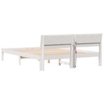 vidaXL Cadre de lit Blanc 140 x 200 cm Bois massif en pin