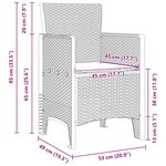 vidaXL Ensemble de salle à manger pour jardin 15 pc Anthracite