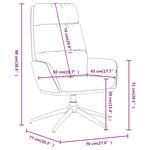 Vidaxl chaise de relaxation taupe tissu