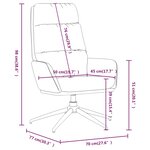 Vidaxl chaise de relaxation taupe tissu