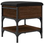 vidaXL Banc à chaussures chêne marron 42x42x45 cm bois d'ingénierie