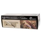 PRADEL EXCELLENCE Coffret a saucissons en bois + 1 couteau Laguiole beige et noir