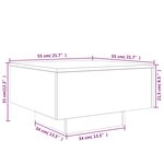 vidaXL Table basse noir 55x55x31 cm bois d'ingénierie