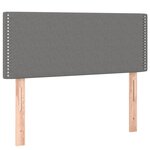 vidaXL Sommier à lattes de lit et matelas Gris foncé 90x190 cm Tissu