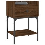 vidaXL Tables de chevet 2Pièces chêne brun 40 5x31x60cm bois d’ingénierie