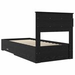 vidaXL Cadre de lit Chêne noir 90 x 190 cm Bois d'ingénierie