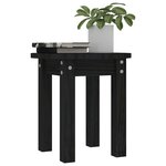 vidaXL Table basse Noir Ø 35x35 cm Bois massif de pin
