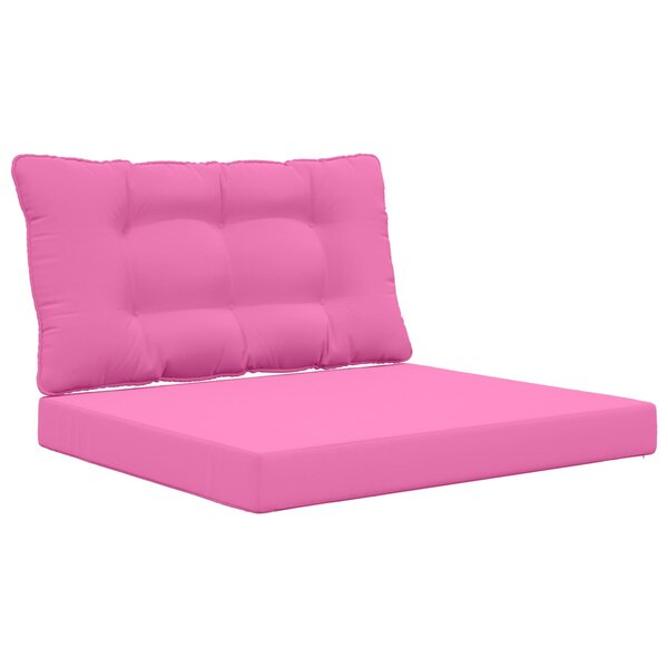 vidaXL Coussin de canapé d'extérieur 2 Pièces Rose Polyester