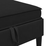 vidaXL Pouf avec Rangement Noir Velours