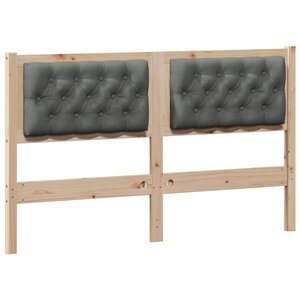 vidaXL Tête de lit marron et gris foncé 150 cm Bois massif en pin