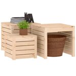 vidaXL Ensemble de boîtes de jardin 3 Pièces bois de pin massif