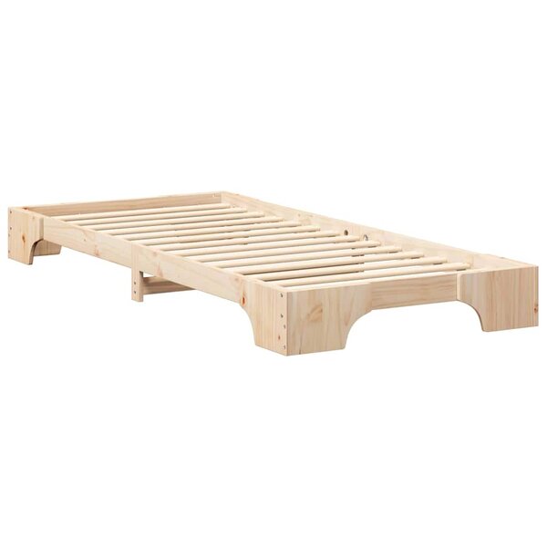 vidaXL Cadre de lit surélevé avec stockage Marron bois