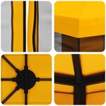 vidaXL Abri de jardin avec parois 4 × 3 m Jaune Polyester et Acier