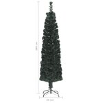 vidaXL Arbre de Noël artificiel mince et support 240 cm fibre optique