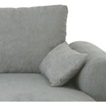 Canapé d'angle convertible réversible MAX - Méridienne avec coffre - Tissu gris clair - 240 x 143 x 85 cm